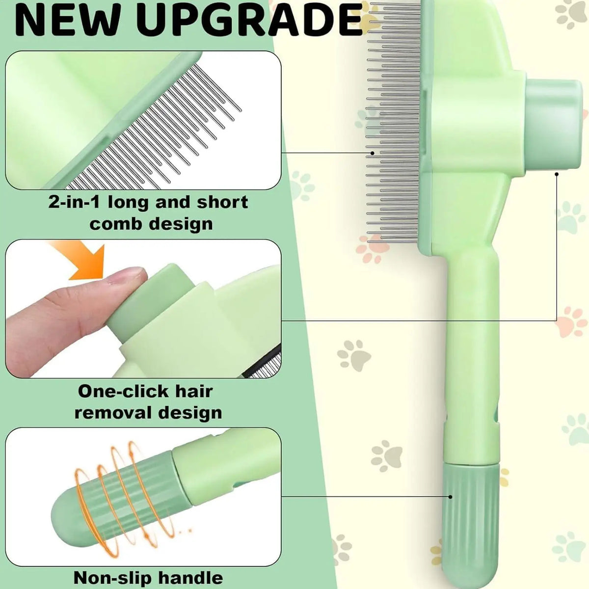 Self-Cleaning Pet Grooming Comb for Dogs & Cats | Hair Remover Pet Grooming Comb PLUSH