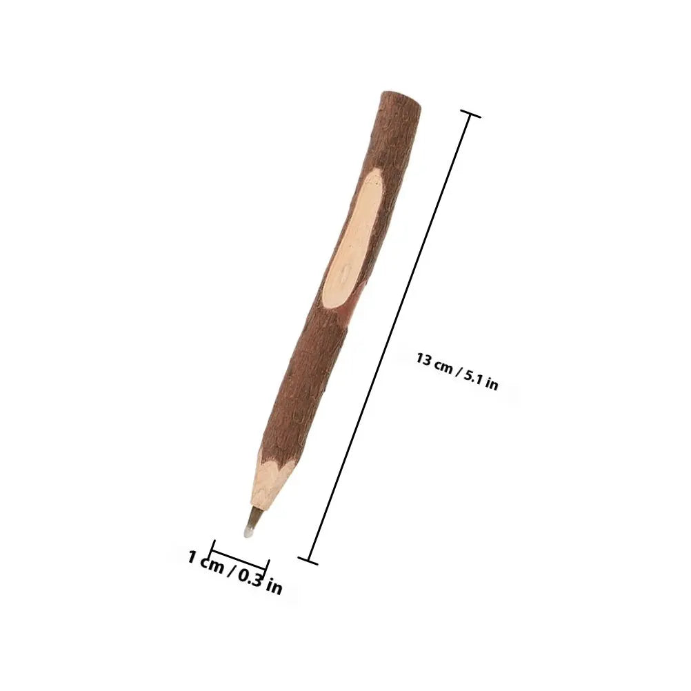 12pcs Wood Ballpoint Pens Natural Grain Black Ink | Bulk Set Wood Ballpoint Pens PLUSH 13X1X1CM