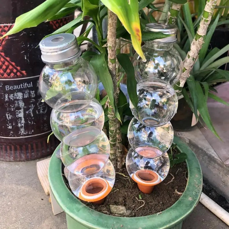 Automatic Self-Watering Plant Stake – 500ml Drip Irrigator Plant Watering Stake PLUSH