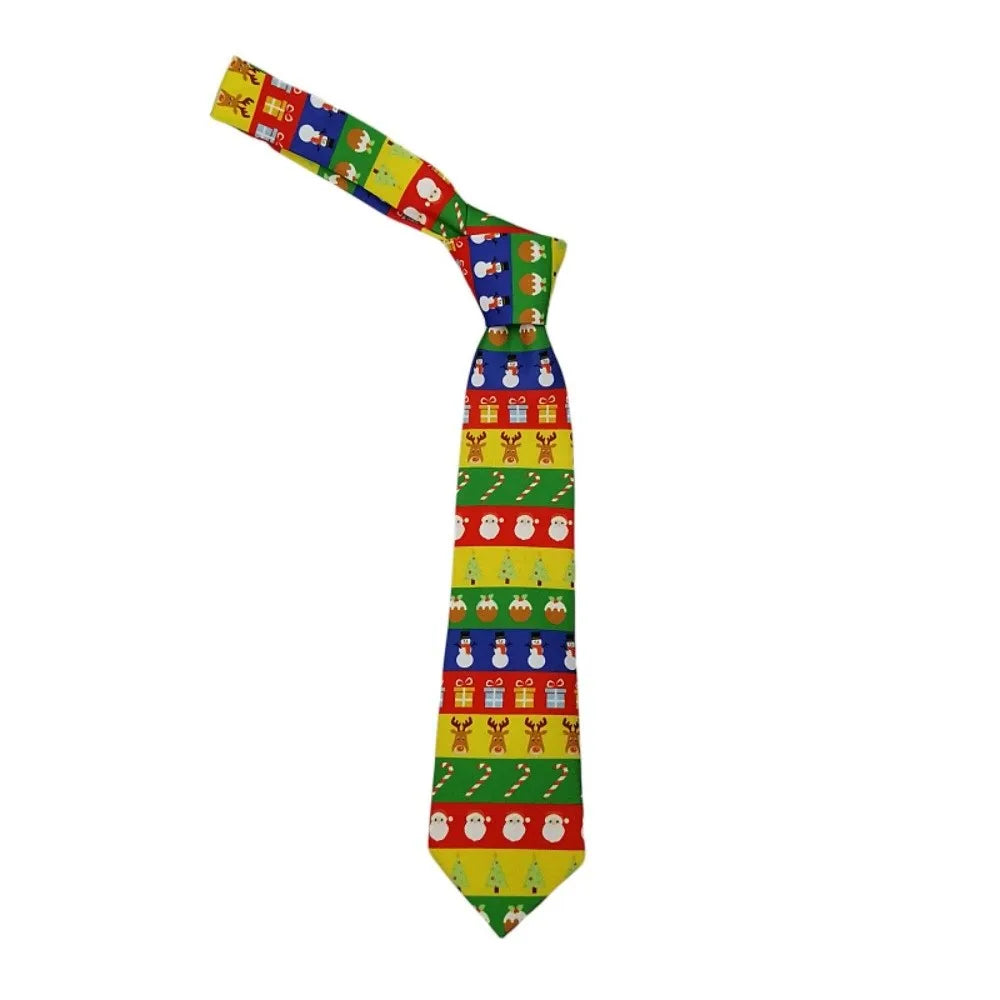 Men's Christmas Novelty Necktie – Santa, Snowflakes & Xmas Novelty Necktie PLUSH Style 6