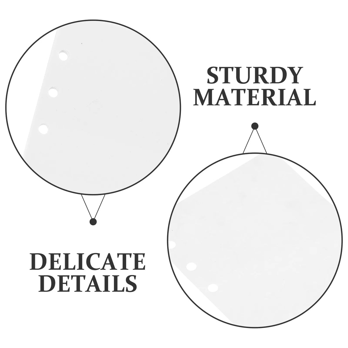50-Sheet A6 Double-Sided Reusable Sticker Refill Pages | 6-Ring Binder Refill Sheets PLUSH