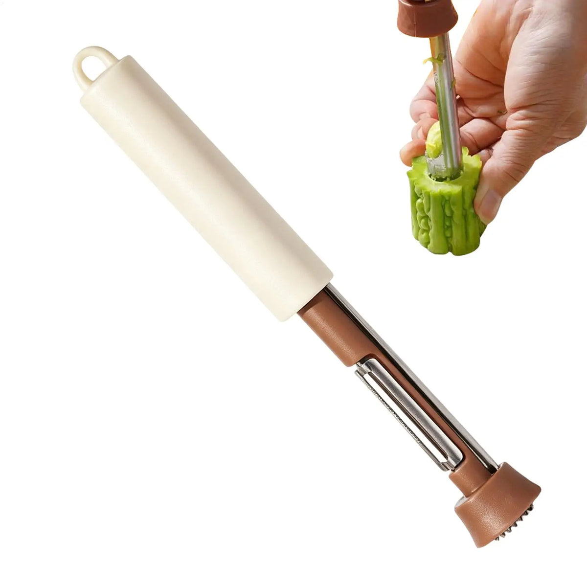 2-in-1 Stainless Steel Fruit Peeler & Corer Kitchen Tool Fruit Peeler Corer PLUSH
