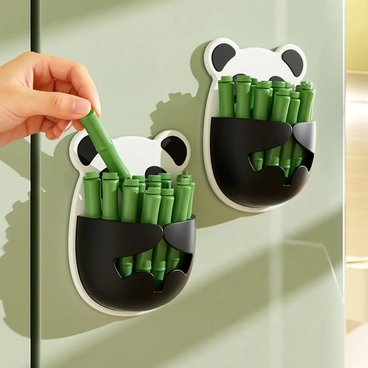 Panda Fridge Magnets with 12 Bag Sealing Clips | Kitchen Org Magnetic Bag Clips PLUSH