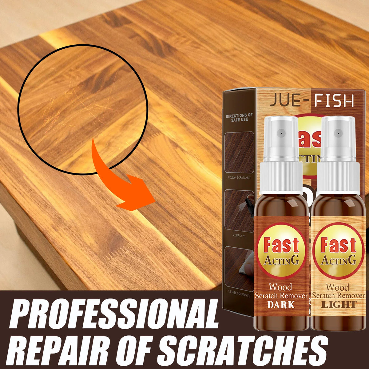 Wood Floor Restore & Scratch Repair Spray | Fast-Acting Liquid Floor Repair Spray PLUSH