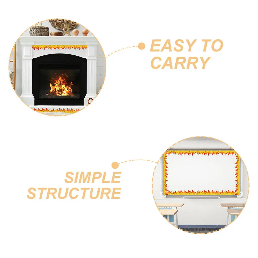 Flame Bulletin Board Border Sticker Roll – Classroom Wall Trim Bulletin Board Border PLUSH