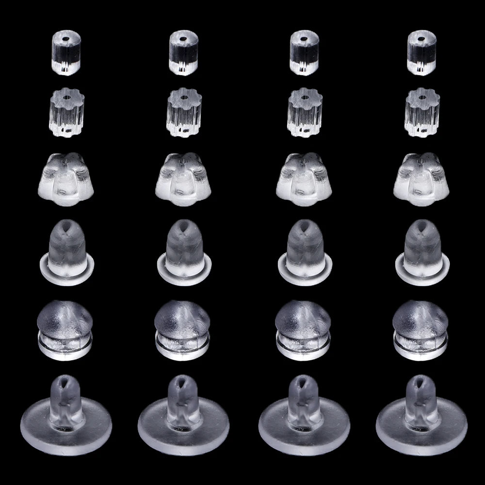 200-500pcs Silicone Earring Backs Stoppers – DIY Jewelry Making Earring Jewelry Findings PLUSH
