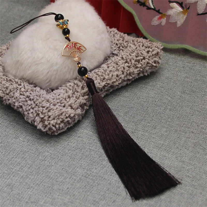 Hanfu Tassel Decoration – Antique Fan Cheongsam Trim | 30cm Garment Tassel Trim PLUSH style 30