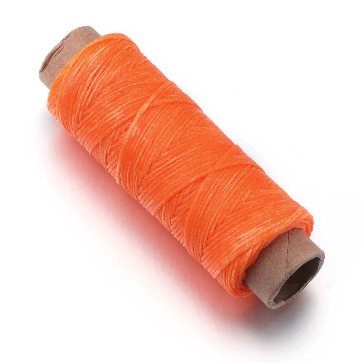 50 Yards 1mm Flat Waxed Thread – Leather, Bookbinding & DIY Waxed Craft Thread PLUSH orange
