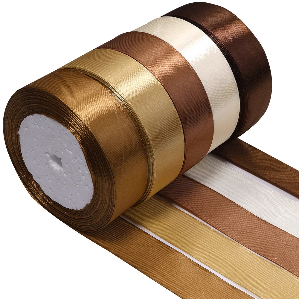Multicolor Satin Ribbons 15/25mm – Wedding & DIY Crafts 3-7 Rolls Satin Craft Ribbon PLUSH 25mm 02 x 5rolls 25yards x 1roll