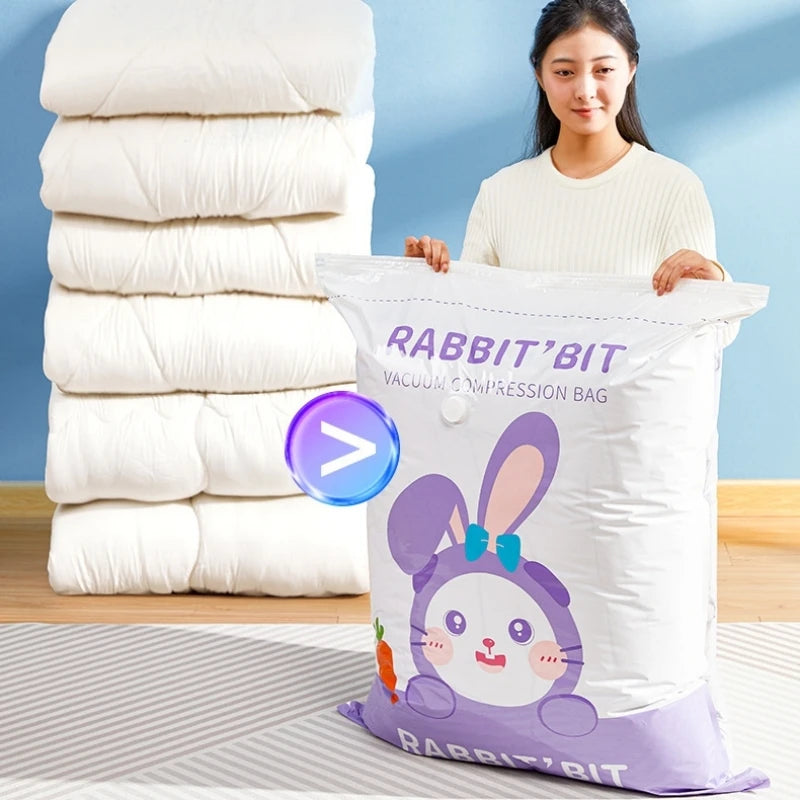 Reusable Vacuum Compression Bags for Clothes & Travel Vacuum Storage Bags PLUSH