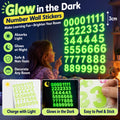 Glow in the Dark Number Wall Stickers – Luminous Decals Wall Decal Stickers PLUSH Green-3cm 10PCS