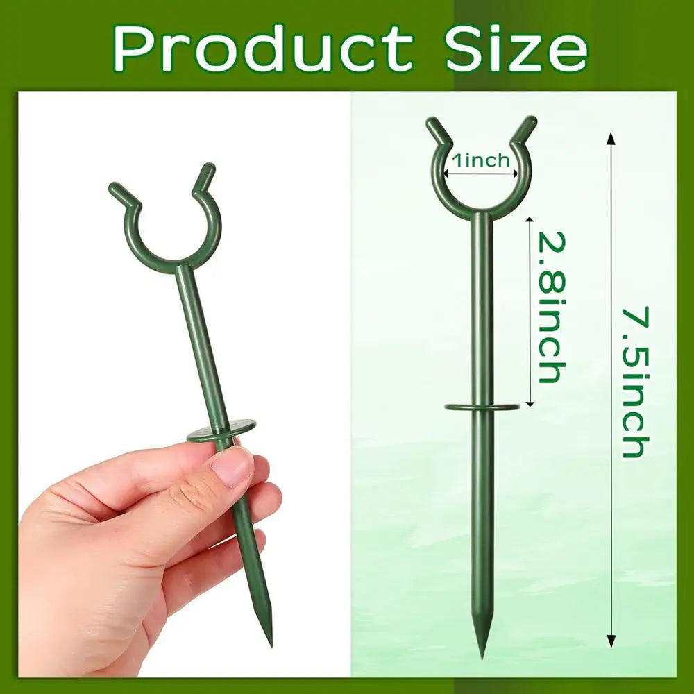 10-Pack Garden Hose Guide Stakes – Anti-Tangle Lawn Holder Garden Hose Guide PLUSH 10Pcs