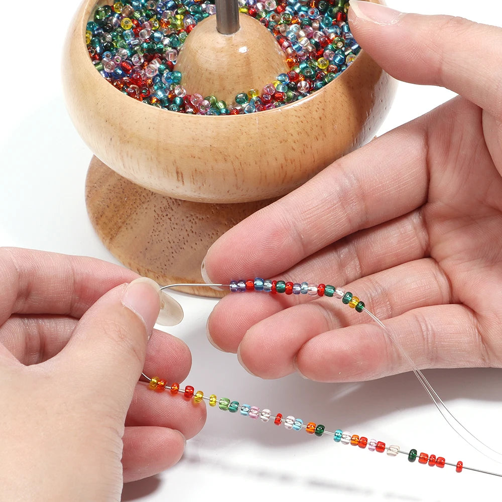 Wooden & Plastic Beading Needle Tool Set – DIY Jewelry Making Beading Tool Set PLUSH
