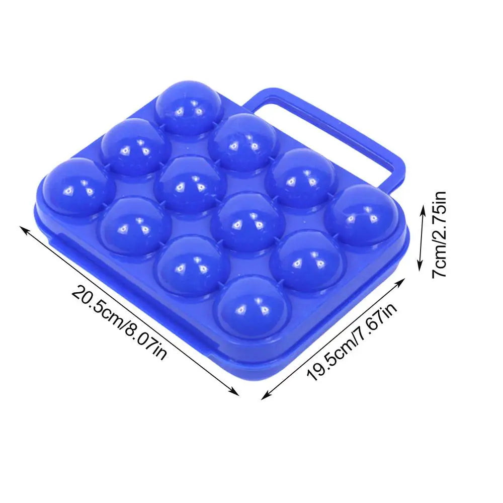 Camping Egg Holder Case – 2/4/6/12 Grid Portable Storage Box Egg Storage Container PLUSH 12 Random color