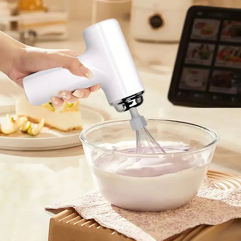 Portable USB Rechargeable Wireless Handheld Electric Mixer Handheld Electric Mixer PLUSH
