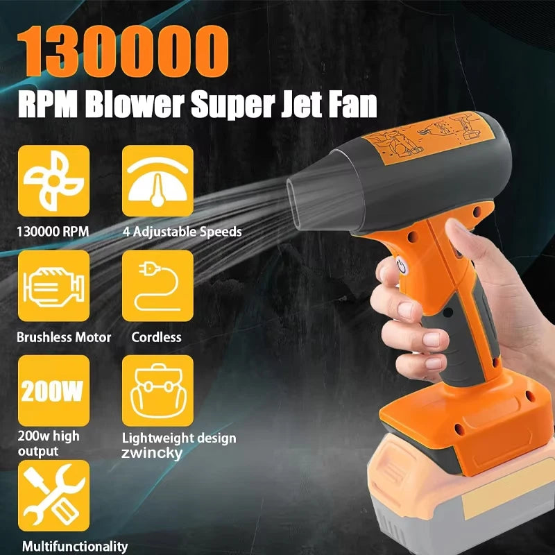 ZWINCKY Cordless Turbo Jet Blower Fan for Dewalt 18V 20V Battery Cordless Blower Fan PLUSH