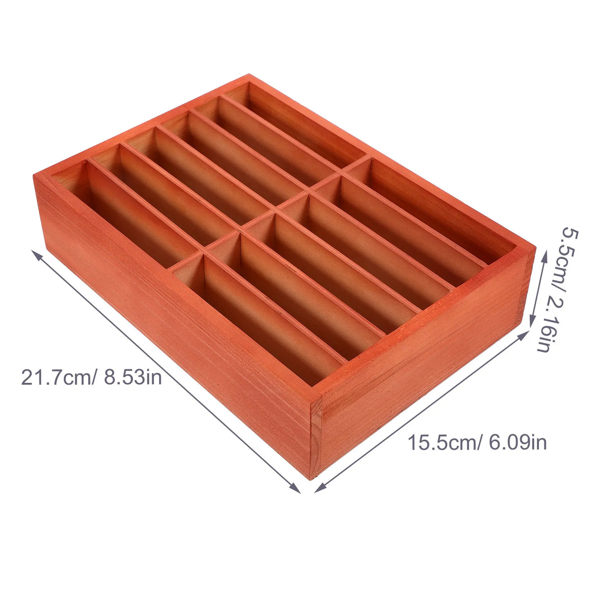 Wooden 12-Grid Desktop Phone Organizer – Classroom & Office Desktop Phone Organizer PLUSH