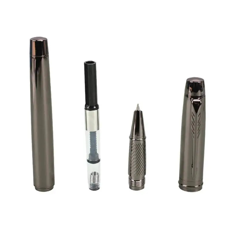KOQZM Silver Gray Fountain Pen – Iridium 0.5mm Medium Nib Fountain Pen PLUSH