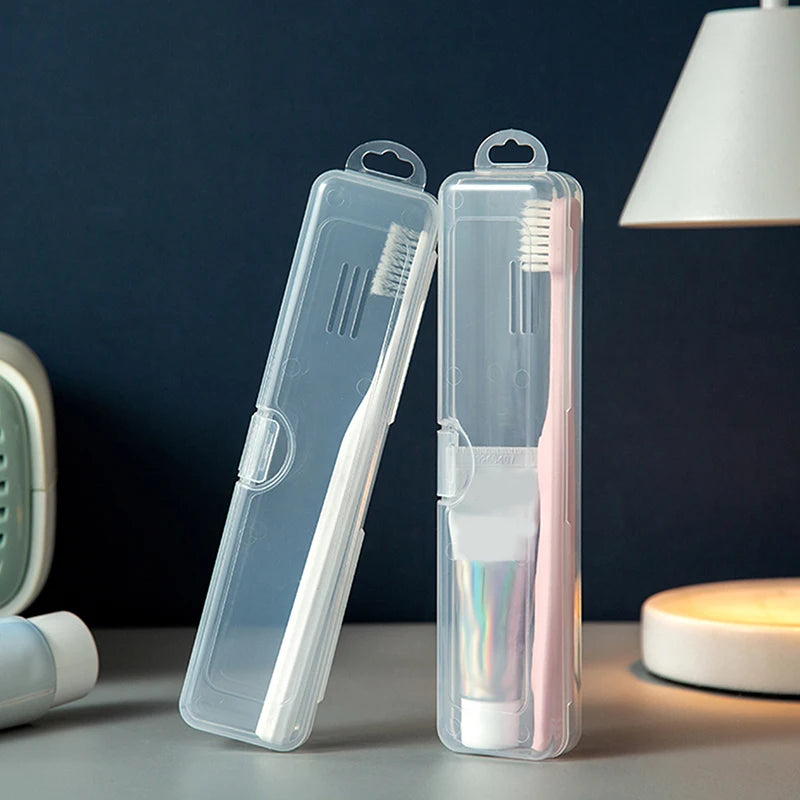 Transparent Travel Toothbrush Holder & Toothpaste Case Toothbrush Travel Case PLUSH Default Title