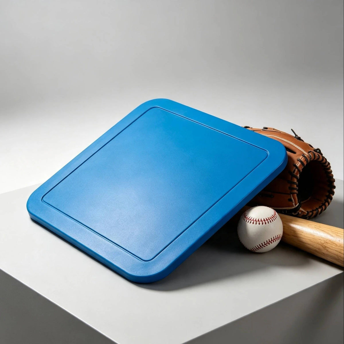 Heavy-Duty Rubber Throwdown Baseball Base Plate | Training Baseball Training Base PLUSH