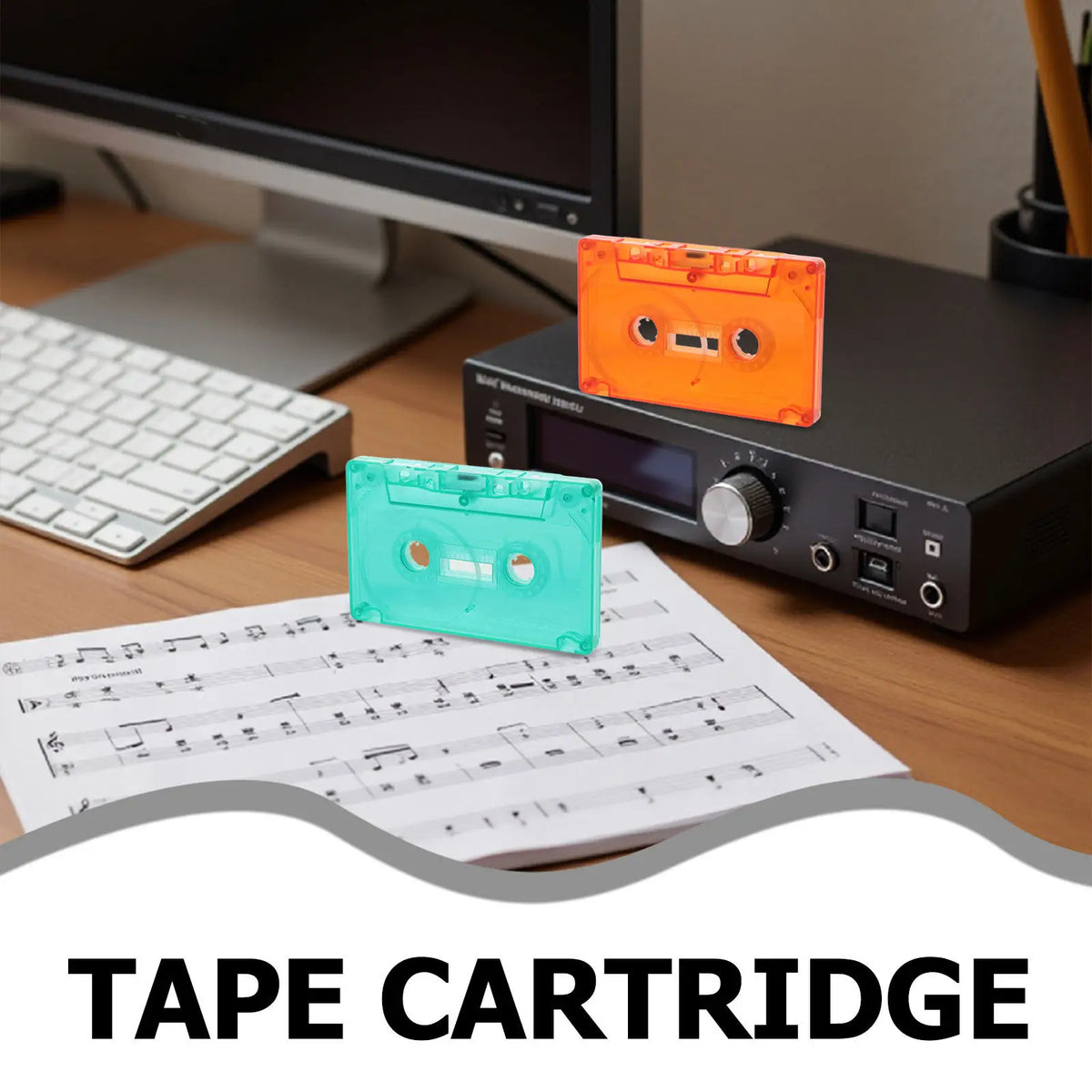 2Pcs Vintage Blank Cassette Tapes – Retro Music Party Decor Retro Party Decor PLUSH