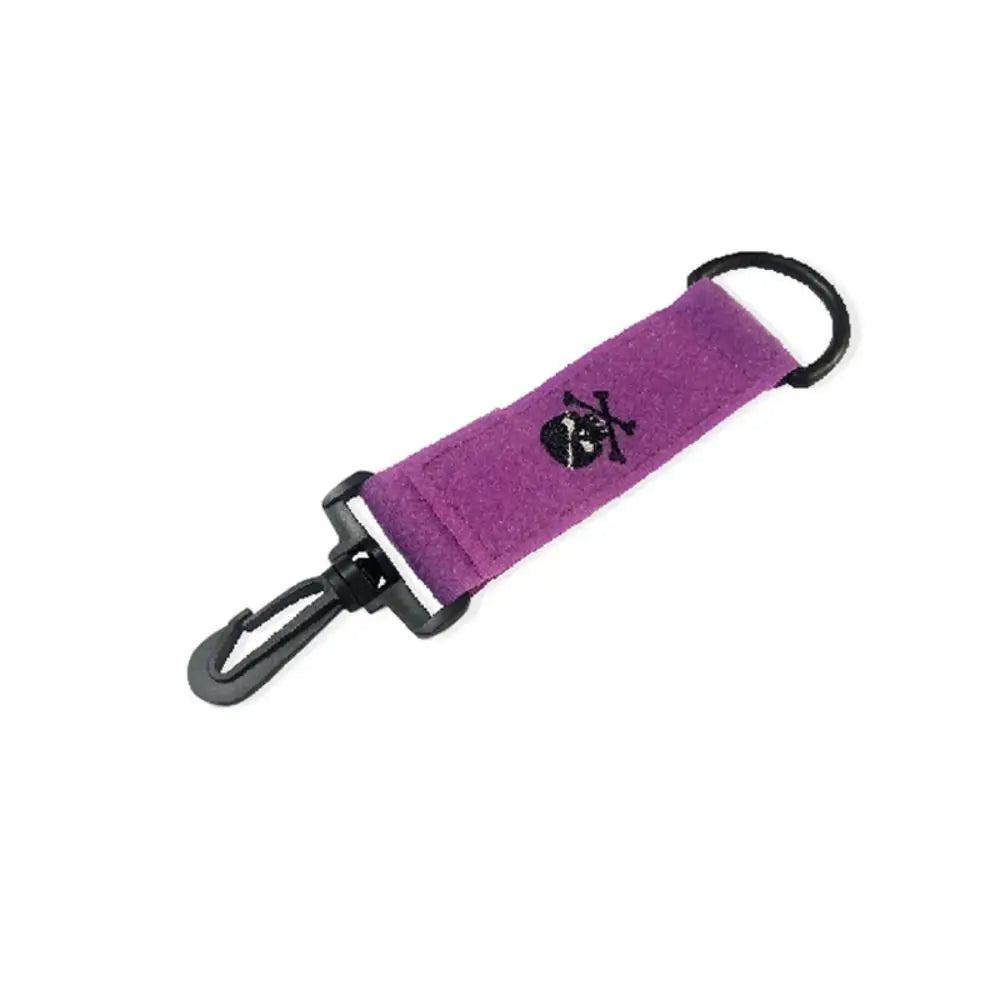 Skull Golf Towel with Carabiner Clip – Magic Tape Cleaning Golf Cleaning Towel PLUSH Purple