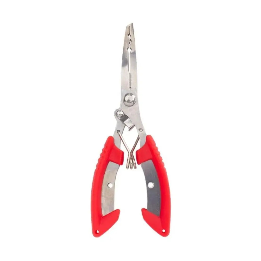 Stainless Steel Fishing Pliers – Curved Jaw & Hook Remover Fishing Pliers PLUSH red