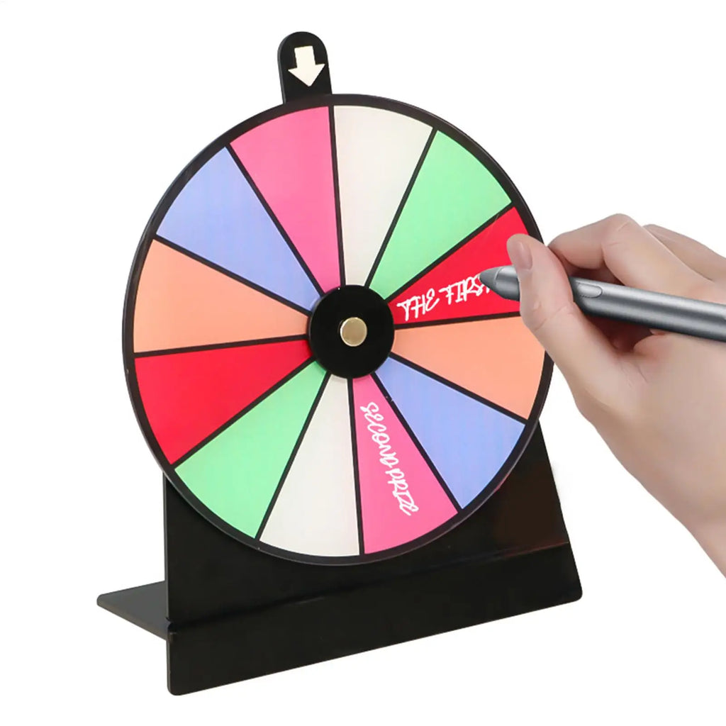 Dry Erase Prize Spin Wheel – 12 Section Tabletop Roulette Prize Spin Wheel PLUSH