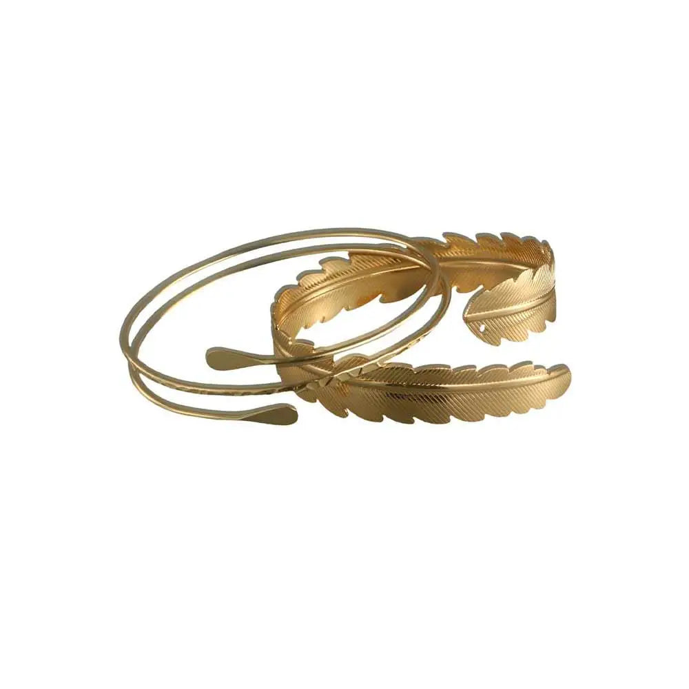 Bohemian Alloy Cuff Bangle – Hollow Leaves & Musical Note Cuff Bangle Bracelet PLUSH
