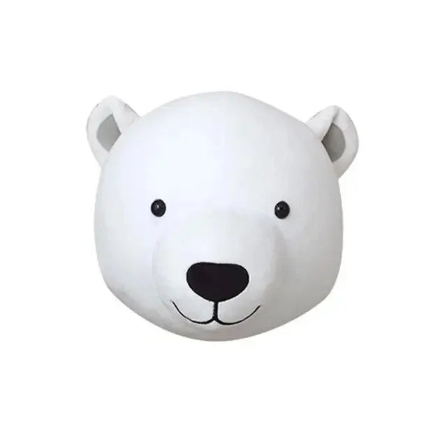 Plush Animal Head Wall Mount – Nursery & Kids Room Decor Plush Wall Mount PLUSH bear