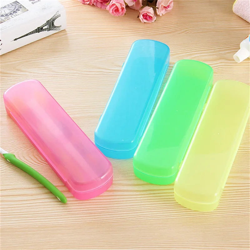 Portable Toothbrush Travel Case – Candy Color Storage Box Toothbrush Travel Case PLUSH