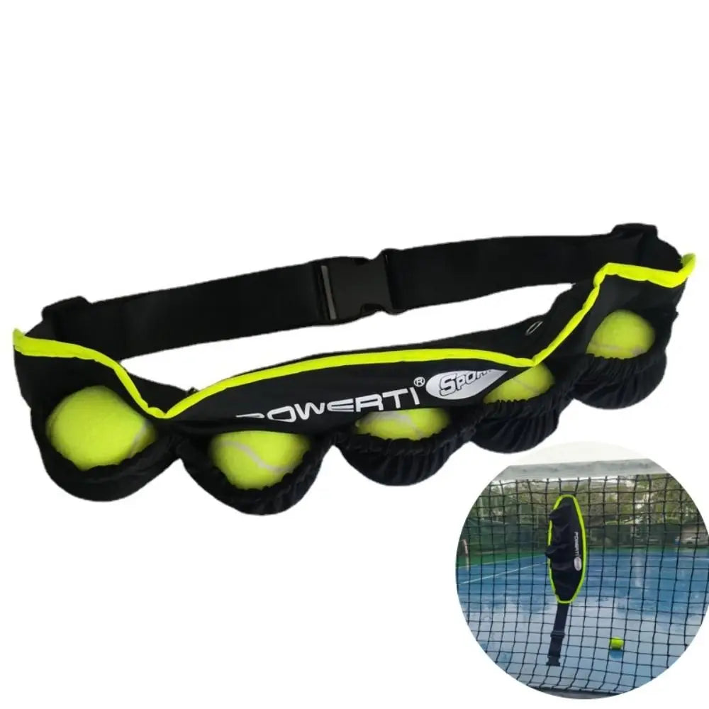 Adjustable Tennis Ball Waist Bag – Fanny Pack with 5 Pouches Tennis Waist Bag PLUSH
