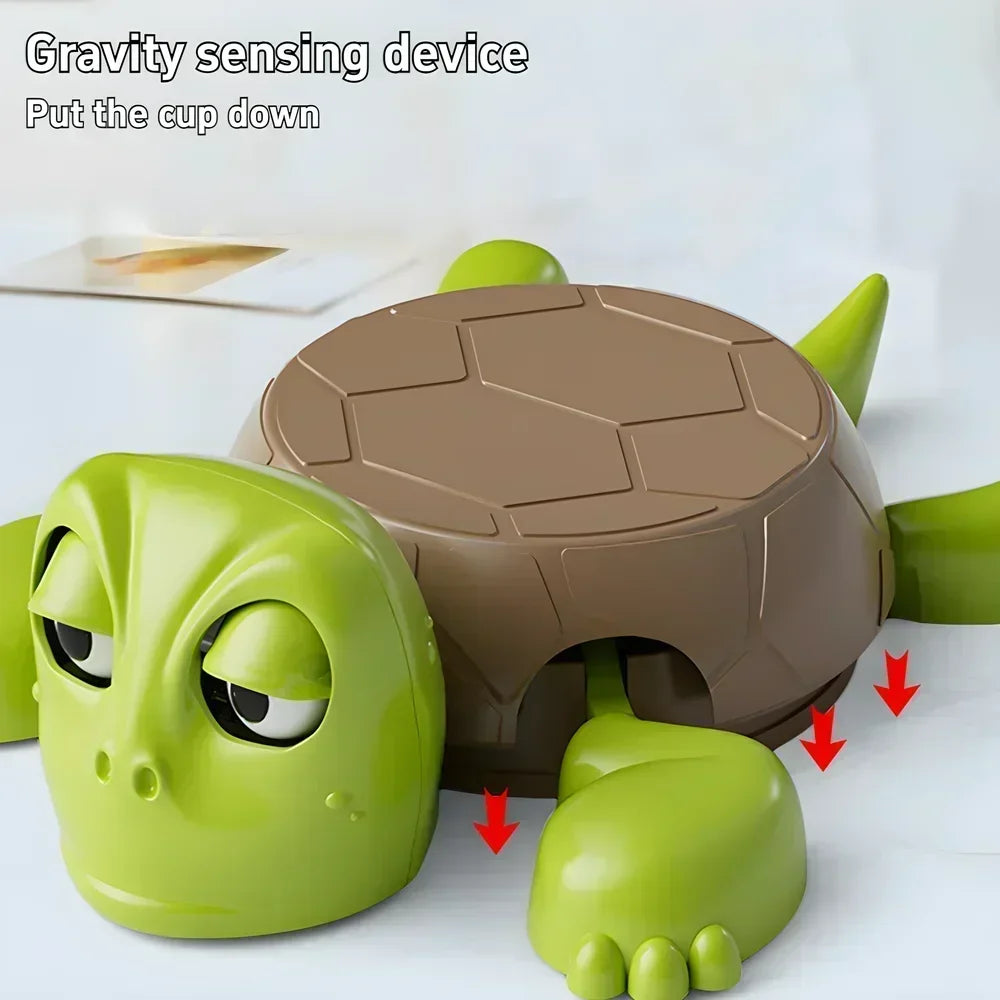 Funny Push-Down Turtle Coaster – Pop-Up Eyes Novelty Desk Toy Novelty Coaster Toy PLUSH