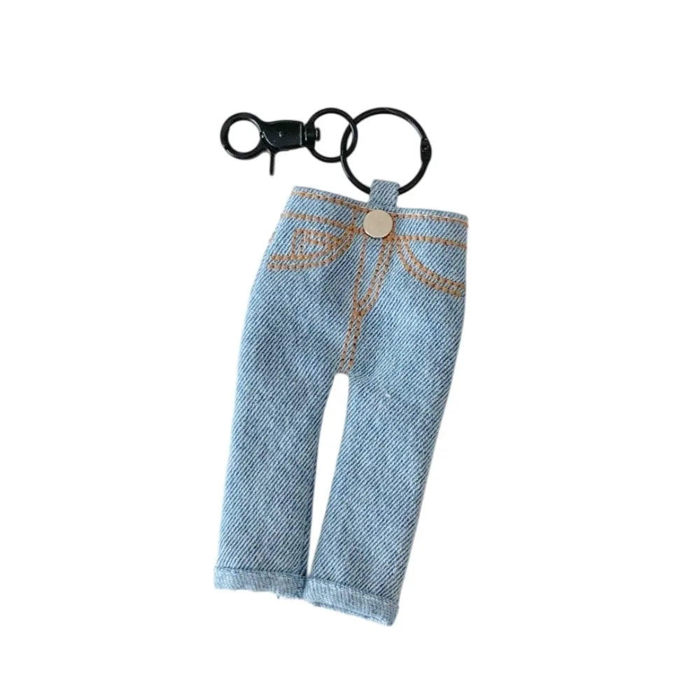 Mini Denim Pen Holder Keychain | Pencil Loop Keyring Pendant Pen Holder Keychain PLUSH Blue