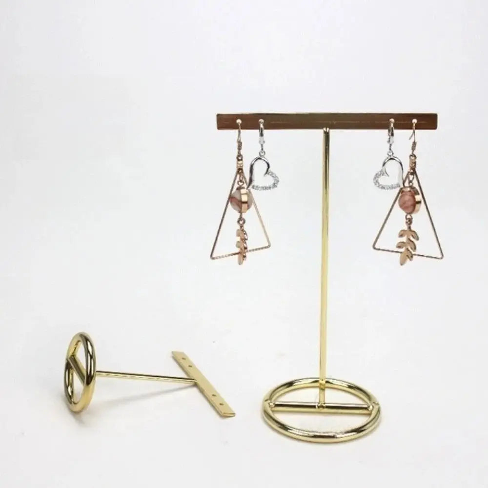 T-Shaped Metal Jewelry Display Stand – Earring & Necklace Rack Jewelry Display Stand PLUSH