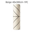 3D Wood Grain Wall Sticker Self-Adhesive Grooved Grid Decal Wall Sticker Decal PLUSH Beige 40x300cm