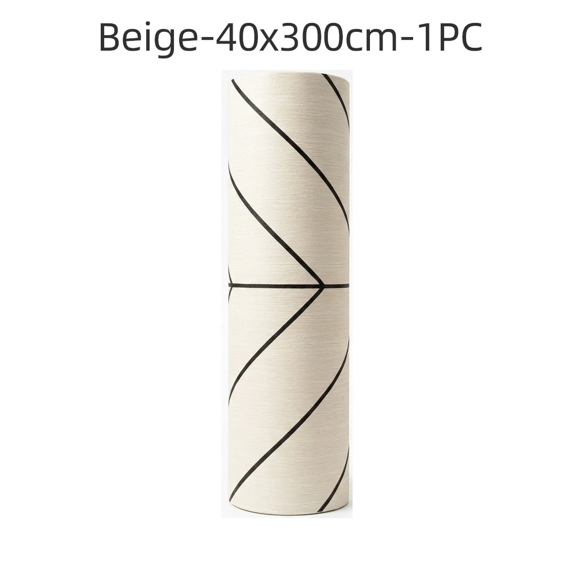 3D Wood Grain Wall Sticker Self-Adhesive Grooved Grid Decal Wall Sticker Decal PLUSH Beige 40x300cm