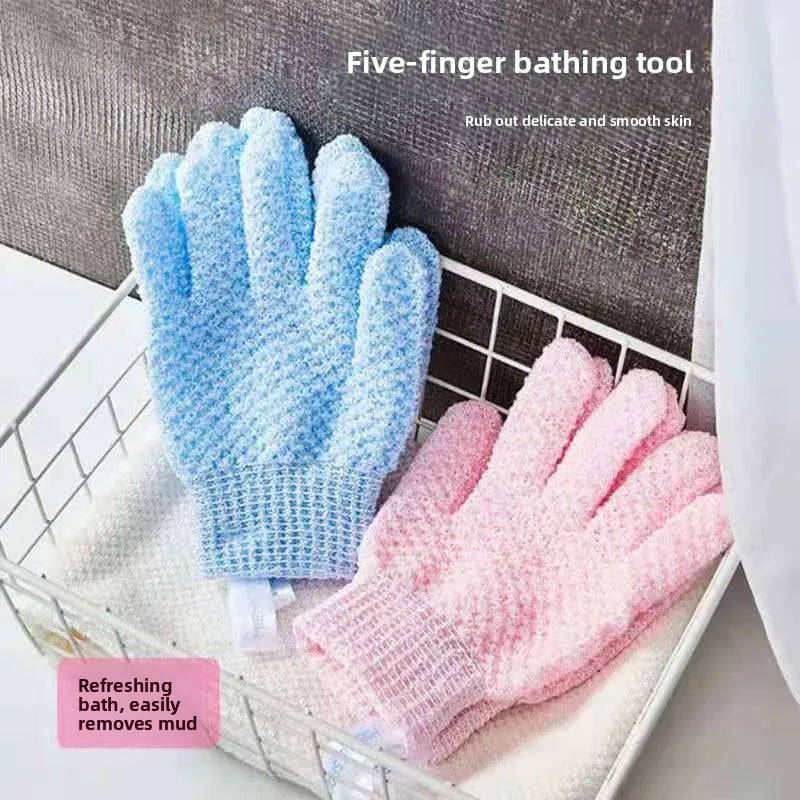 Nylon Exfoliating Bath Gloves – Body Scrubber Shower Mitts Exfoliating Bath Gloves PLUSH