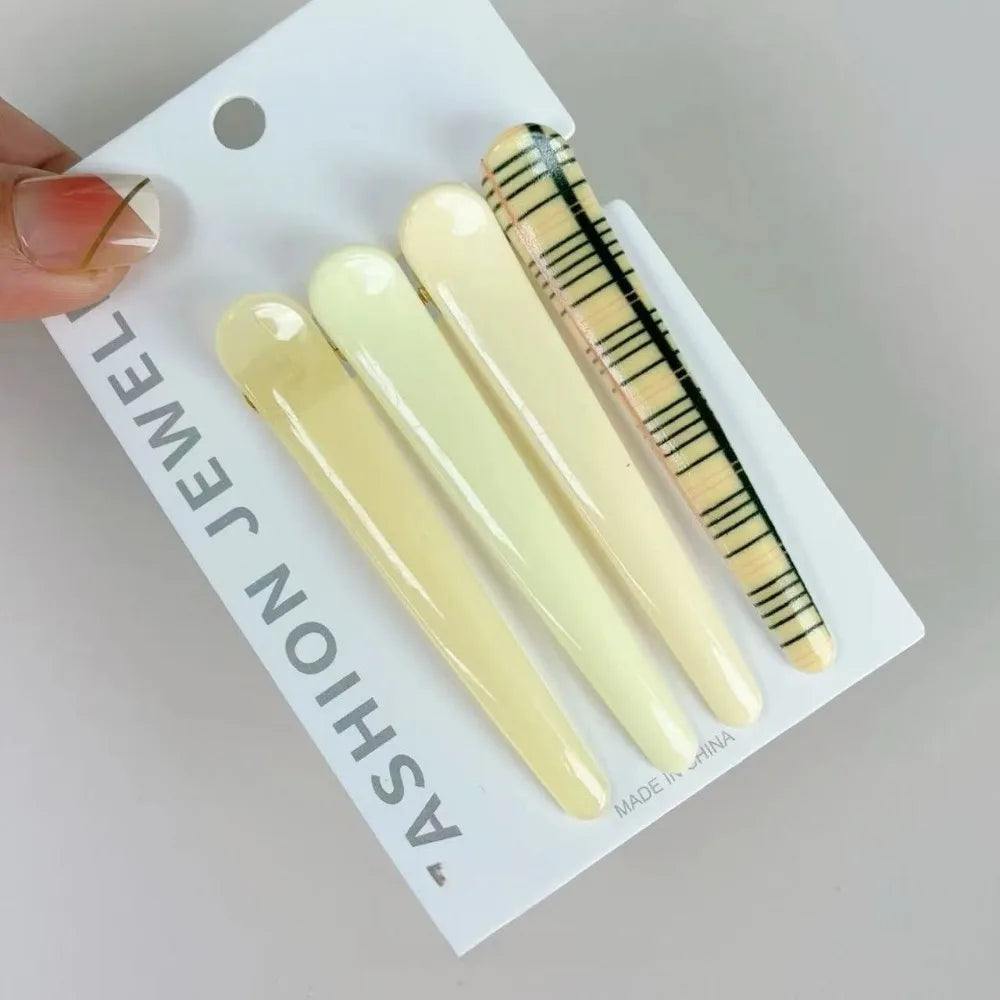 Mermaid Duckbill Hair Clips 4pcs – Side Bangs & Face Wash Duckbill Hair Clips PLUSH