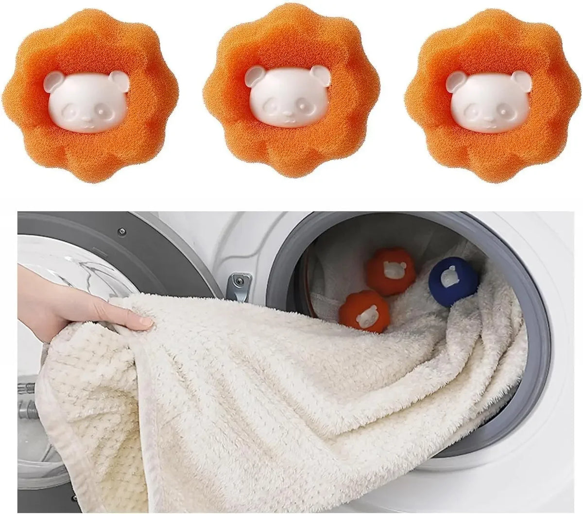 Laundry Washing Balls – Lint & Pet Hair Remover 6pcs Laundry Washing Balls PLUSH