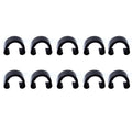 Aluminum C-Clip Brake Cable Guides for Road & MTB Bikes – 10pcs Bike Cable Clips PLUSH Black