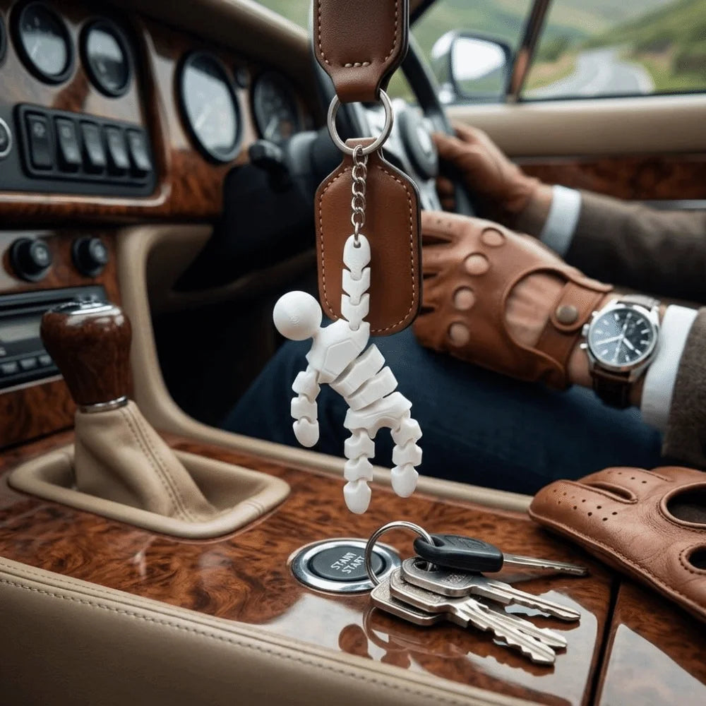 3D Printed Movable Joint Keychain – Flexible Fidget Pendant Fidget Keychain PLUSH