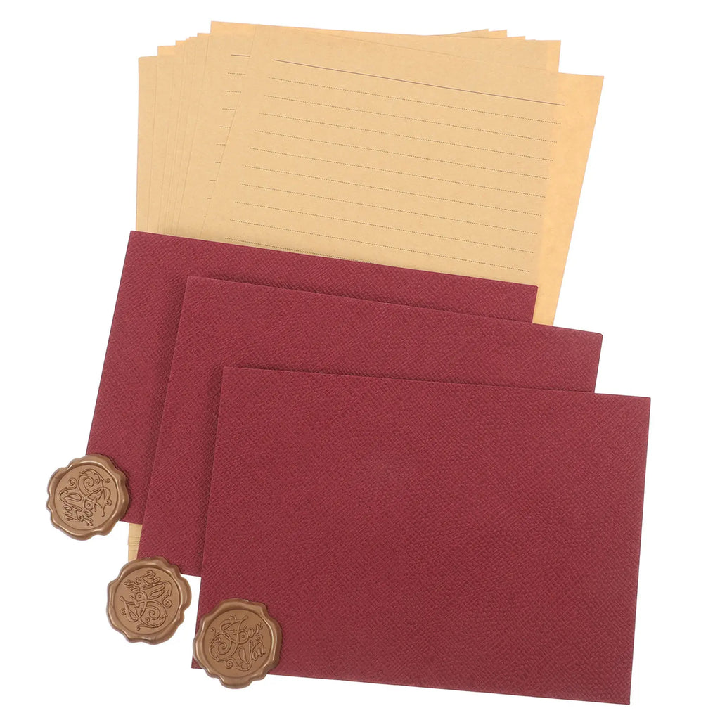 Elegant Paper Envelope & Letter Set – 2 Sets Invitation Kit Stationery Envelope Set PLUSH Default Title