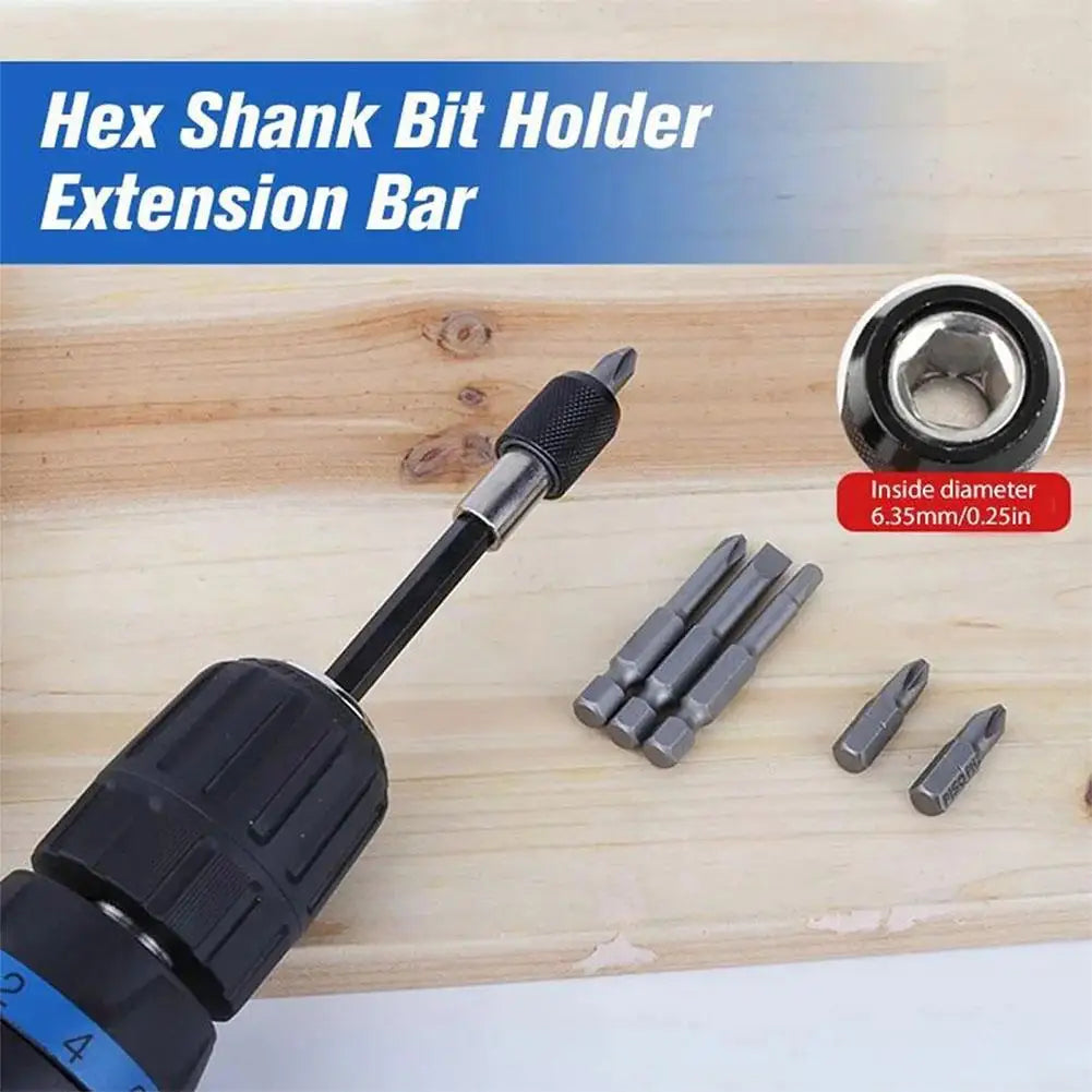 6.35mm Quick Release Drill Bit Extension Rod – 3 Sizes Drill Bit Extension PLUSH