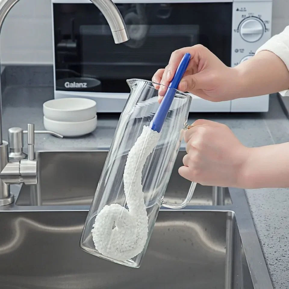 Long Handle Sponge Bottle Brush – Cup, Jar & Mug Cleaner Bottle Cleaning Brush PLUSH