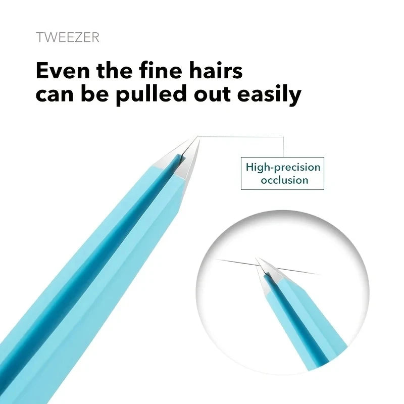 Stainless Steel Eyebrow Tweezers – Facial & Nose Hair Clip Eyebrow Tweezers PLUSH