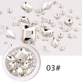 Mixed-Shape Nail Art Rhinestones – Flatback Crystal Gems Box Nail Art Rhinestones PLUSH 03