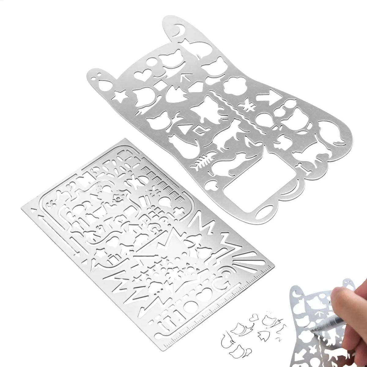 Stainless Steel Hollowed Drawing Template Stencil Ruler Drawing Template Stencil PLUSH
