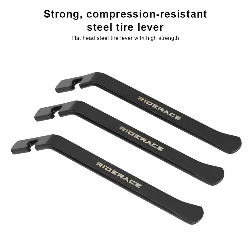 RIDERACE 3-Piece Bike Tire Lever Set – Carbon Steel Tyre Tool Bike Tire Lever PLUSH