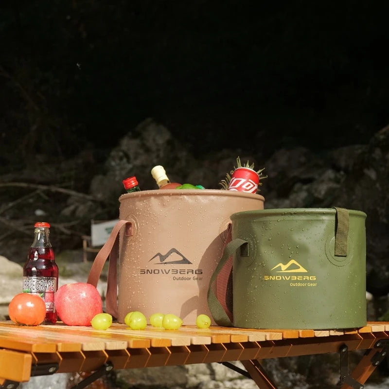 Foldable Camping Cube Water Bucket 16–20L Collapsible Collapsible Camping Bucket PLUSH